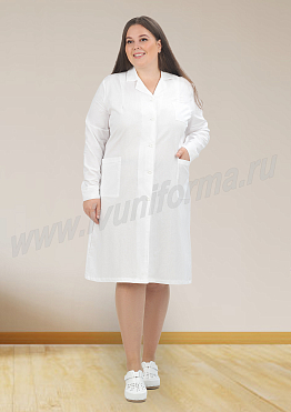 Халат женский бязь ГОСТ арт. М-20-47-БЗ (size+)